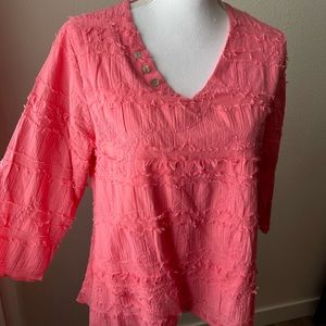 Gorgeous color, Salmon Lula B Blouse